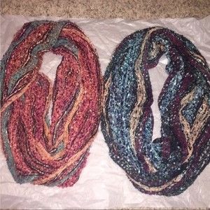 Bundle of two colorful scarves